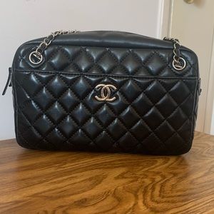 Chanel Black Quilted Lambskin Camera Bag